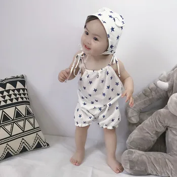 Fashion Polka-dot Baby Grils Rompers One-piece Suits Stars Wave Points Infant Rompers with Hat Knitted Baby Clothes
Fashion Polka-dot Baby Grils Rompers One-piece Suits Stars Wave Points Infant Rompers with Hat Knitted Baby Clothes