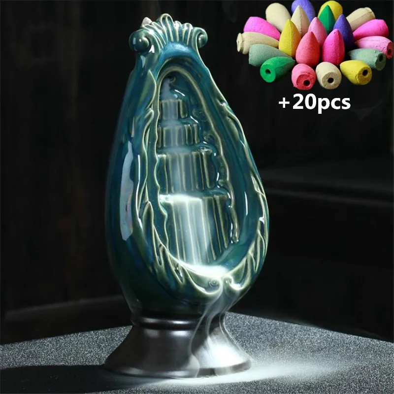Zen Buddhist Waterfall Backflow Incense Burner Creative Home Decor Tabletop Crafts Incense Holder+20pcs Incense Cones
Zen Buddhist Waterfall Backflow Incense Burner Creative Home Decor Tabletop Crafts Incense Holder+20pcs Incense Cones