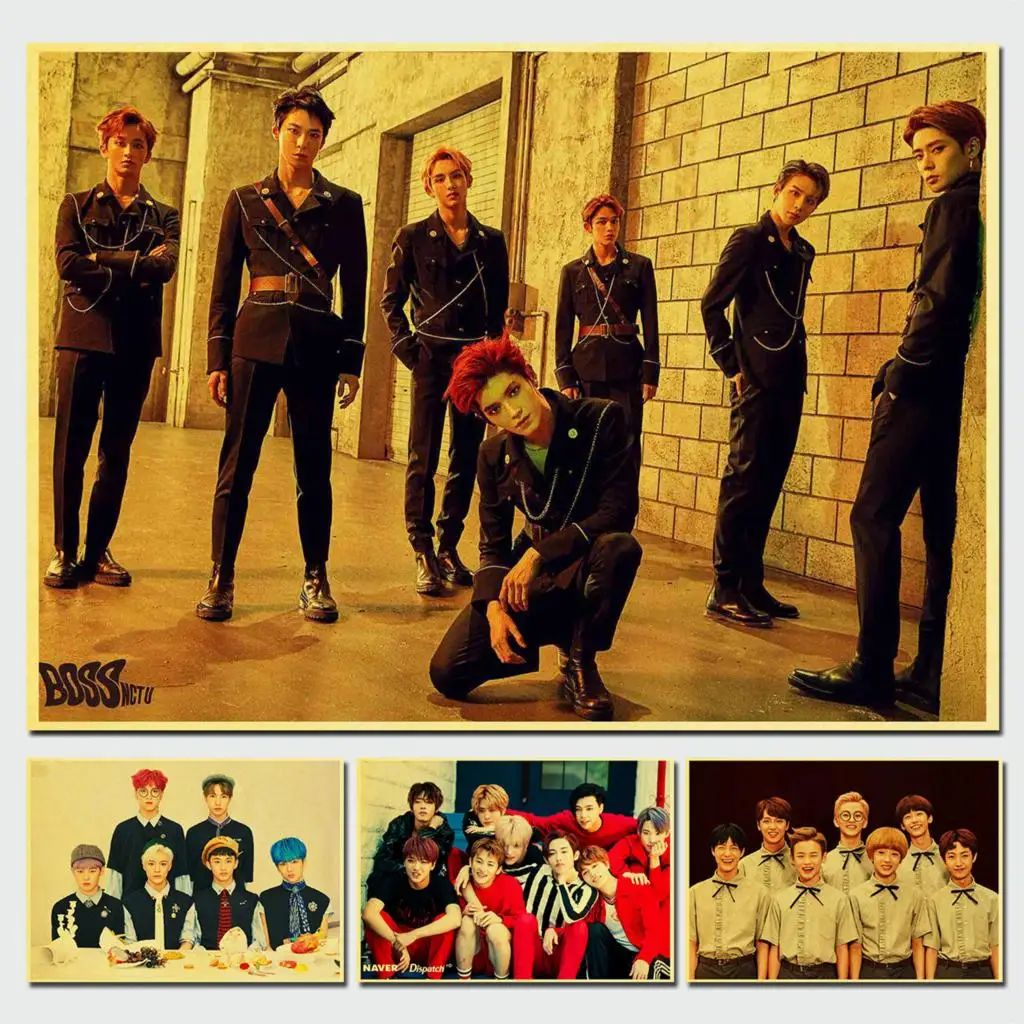 NCT Kpop Group Photo Poster Kraft Paper/Wall Decor/Bar Poster/Decorative Painting/Retro Poster
NCT Kpop Group Photo Poster Kraft Paper/Wall Decor/Bar Poster/Decorative Painting/Retro Poster