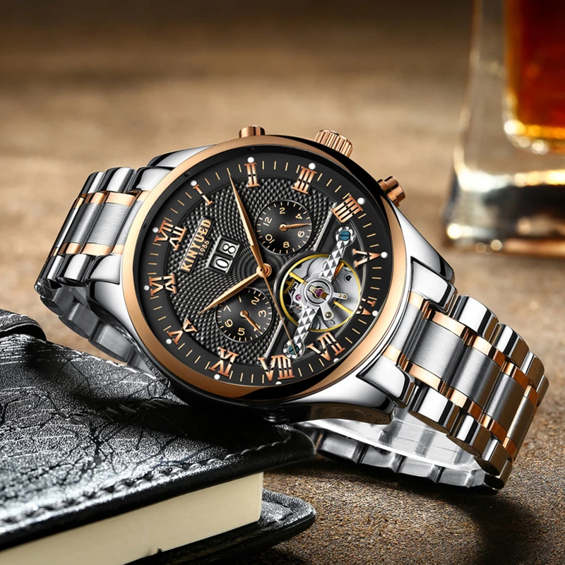 Часы KINYUED мужские автоматические механические|clock brand|clock fashionclocks male |