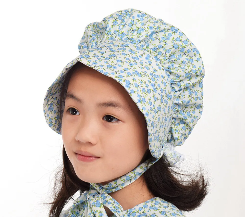 Пилигрим пионер колония шляпа детский для девочек в цветочек капот костюм платье