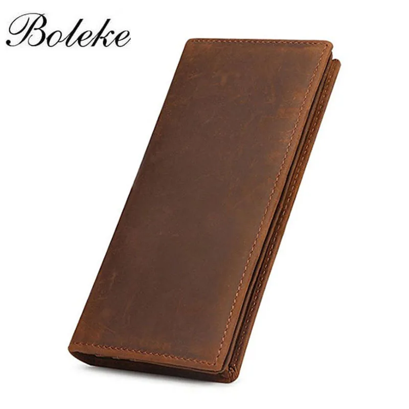 Brand Men Genuine Leather Wallet Purse Vintage Long Bifold Card Holder Clutch Male Crazy Horse Leather Slim Wallet for Man 8030
Brand Men Genuine Leather Wallet Purse Vintage Long Bifold Card Holder Clutch Male Crazy Horse Leather Slim Wallet for Man 8030