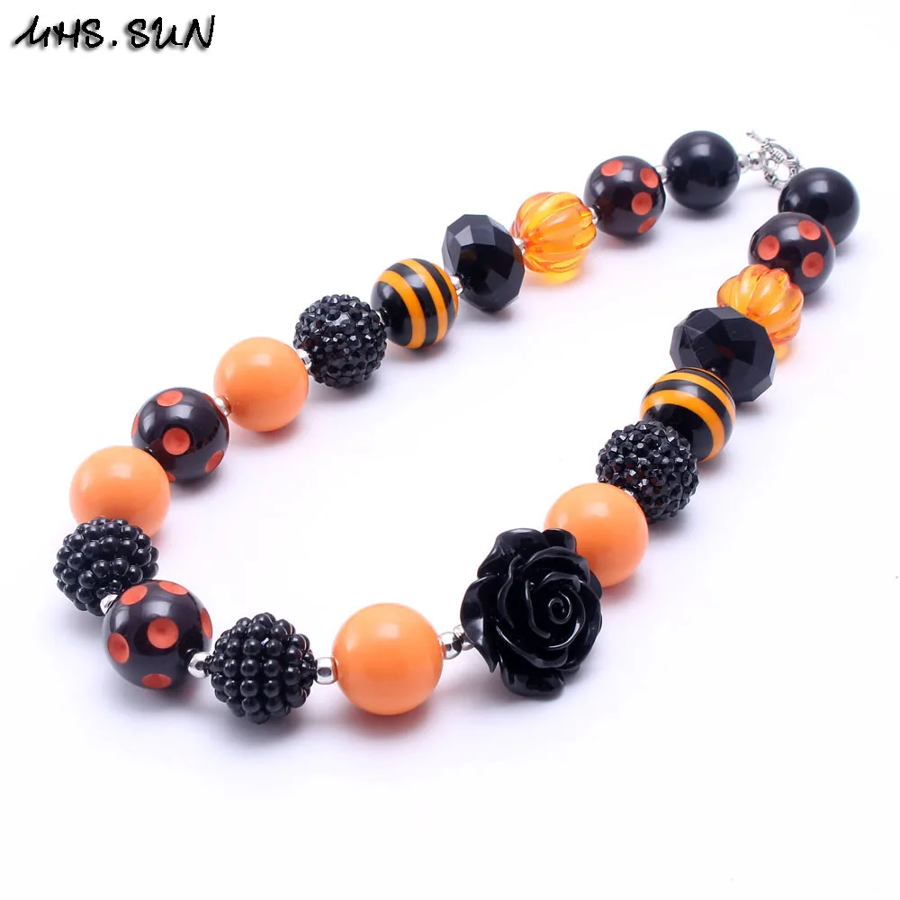 MHS.SUN 2pcs/lot Orange Black Halloween Kid Chunky Bubblegum Necklace Chunky Girl Children Bead Necklace Jewelry Halloween Gift
MHS.SUN 2pcs/lot Orange Black Halloween Kid Chunky Bubblegum Necklace Chunky Girl Children Bead Necklace Jewelry Halloween Gift
