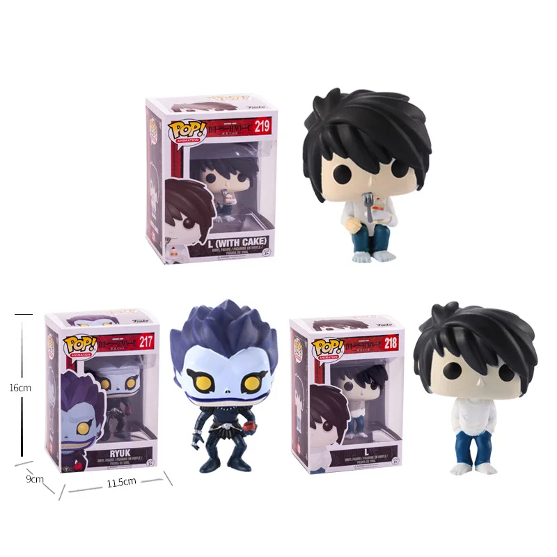 Funko Pop Death Note L and L(with cake) RYUK Vinyl Figures Dolls Collection Anime Action Figure Toys Gifts Toys for Children
Funko Pop Death Note L and L(with cake) RYUK Vinyl Figures Dolls Collection Anime Action Figure Toys Gifts Toys for Children