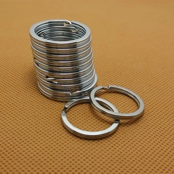 LNRRABC 10 Pcs 32mm Metal Key Holder Split Rings Unisex