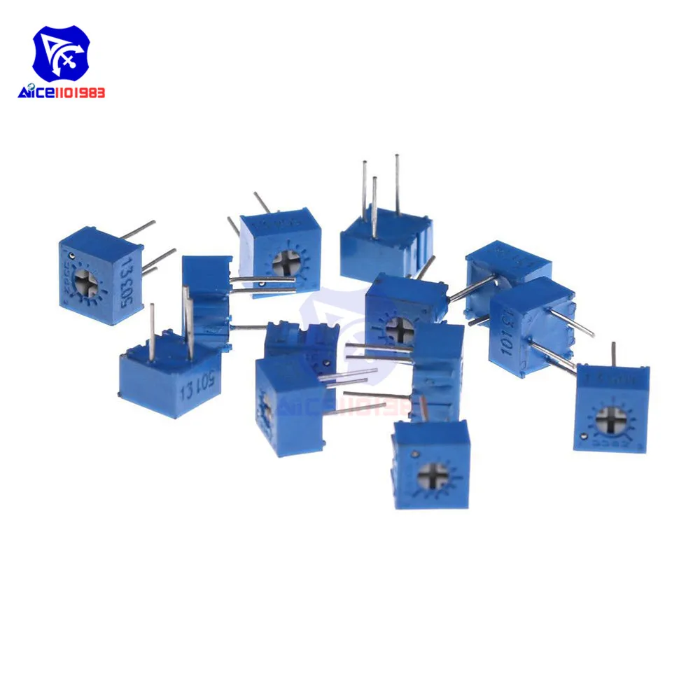 13 Values 13PCS 3362P Trimmer Potentiometer Variable Resistor 100R 200R 500R 1K 2K 5K 10K 20K 50K 100K 200K 500K 1M Ohm Trimpot
13 Values 13PCS 3362P Trimmer Potentiometer Variable Resistor 100R 200R 500R 1K 2K 5K 10K 20K 50K 100K 200K 500K 1M Ohm Trimpot