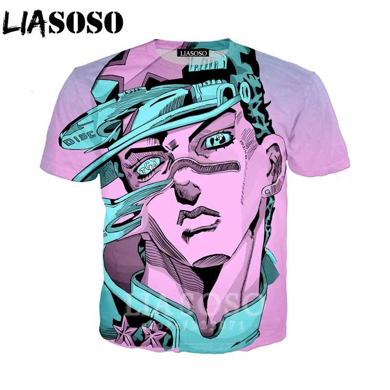 LIASOSO Men Tshirt Women Tees Tops 3D Print Anime JoJo Bizarre Adventure T Shirt Harajuku Men's T-shirts Camping Pullover B051-1
LIASOSO Men Tshirt Women Tees Tops 3D Print Anime JoJo Bizarre Adventure T Shirt Harajuku Men's T-shirts Camping Pullover B051-1