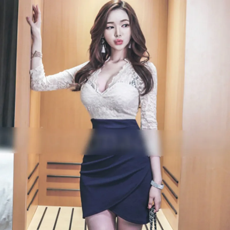 2019 Autumn V-Neck Lace Patchwork Mini Vestidos Women High Waist Sexy Cloth Bodycon Club Dress
2019 Autumn V-Neck Lace Patchwork Mini Vestidos Women High Waist Sexy Cloth Bodycon Club Dress
