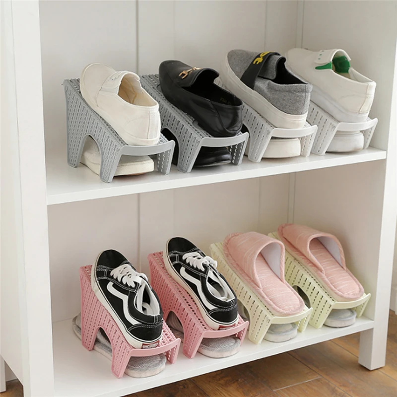 Single Creative Plastic Shoes Rack Adjustable Organizer Rack Space Saving Storage Hanger Durable Wardrobe Organization
Single Creative Plastic Shoes Rack Adjustable Organizer Rack Space Saving Storage Hanger Durable Wardrobe Organization