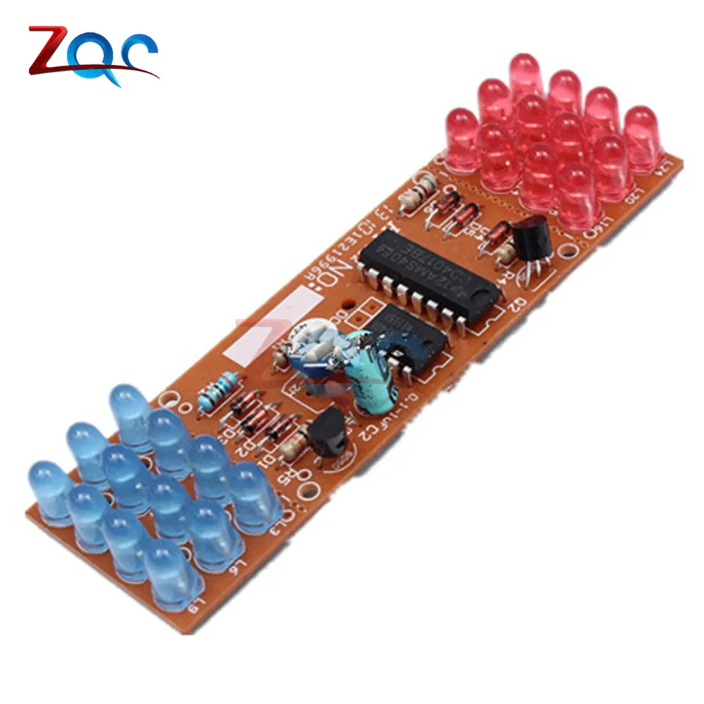 NE555 + CD4017 Red Blue Double Color Flashing Lights Board Kit StrobePractice Learning DIY Kits Electronic Suite Module
NE555 + CD4017 Red Blue Double Color Flashing Lights Board Kit StrobePractice Learning DIY Kits Electronic Suite Module