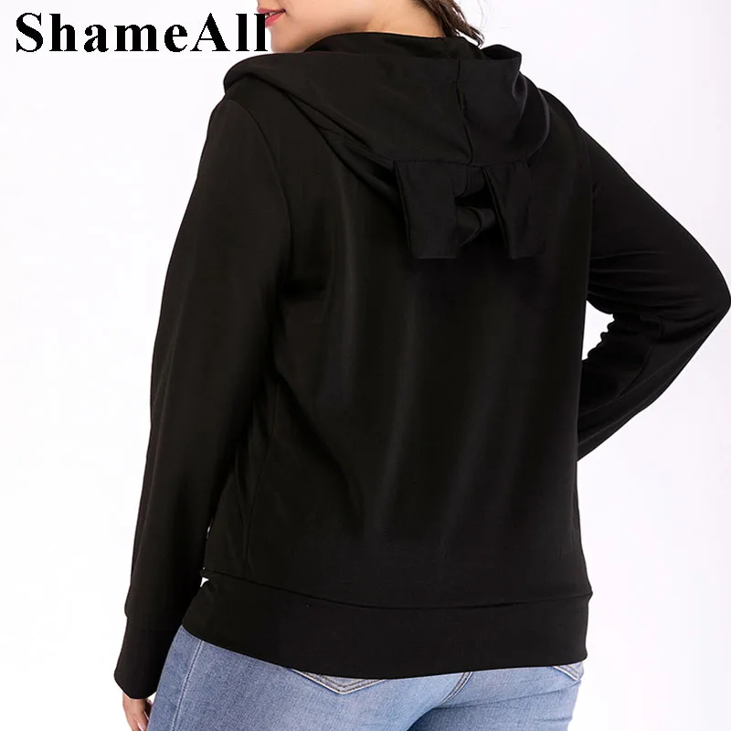 Plus Size Rabbit Ears Sweet Hooded Sweatshirt 3Xl 4Xl Women Hoodies Zipper Loose Long Sleeve Short Tracksuits Coats Moletom
Plus Size Rabbit Ears Sweet Hooded Sweatshirt 3Xl 4Xl Women Hoodies Zipper Loose Long Sleeve Short Tracksuits Coats Moletom