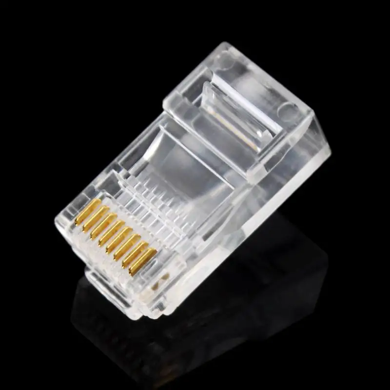 10/50/100pcs Gold Plated RJ45 Net Network Cables Modular Plug 8P8C Unshielded for CAT5 LAN of High Quality | Компьютеры и офис