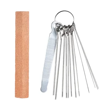 Guitar Nut Bridge File Set 13 Round Needles Files 1 Flat File & Grinding Stone Luthiers Tool for Guitar Mandolin Bass String
Guitar Nut Bridge File Set 13 Round Needles Files 1 Flat File & Grinding Stone Luthiers Tool for Guitar Mandolin Bass String