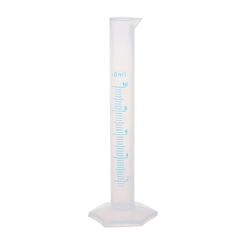 10 ml Transparent plastic graduated tube.
10 ml Transparent plastic graduated tube.