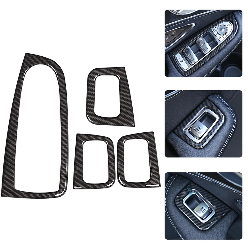For Mercedes-Benz C Class W205 GlC X253 2015-2018 4 Pcs Carbon Fiber Style ABS Window Lift Button Cover Trim Car Accessories
For Mercedes-Benz C Class W205 GlC X253 2015-2018 4 Pcs Carbon Fiber Style ABS Window Lift Button Cover Trim Car Accessories