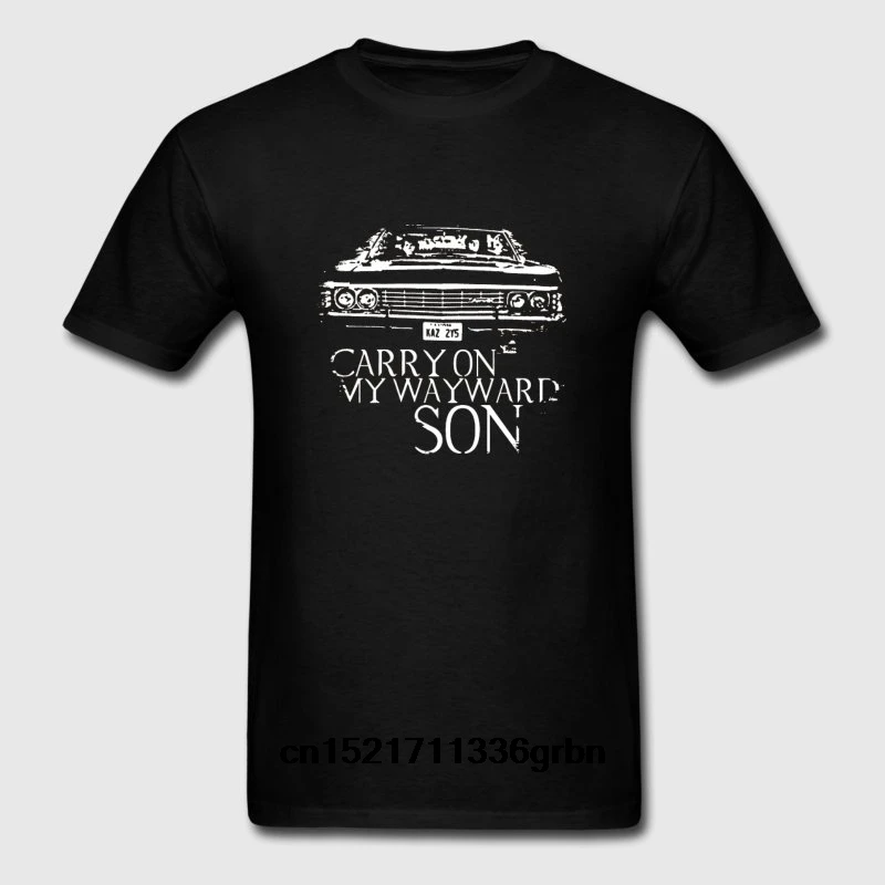 Men T shirt Supernatural Dean Winchester Impala fashion funny t-shirt novelty tshirt women | Мужская одежда