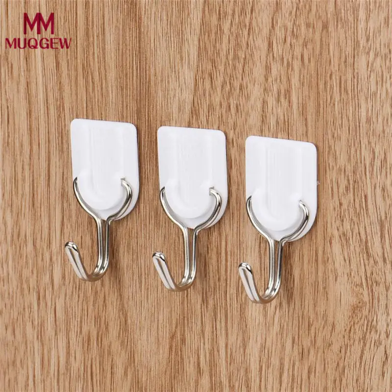 6PCS Strong Adhesive Hook Wall Door Sticky Hanger Holder PS Stainless steel Kitchen Bathroom White Hooks Home Products Hot New
6PCS Strong Adhesive Hook Wall Door Sticky Hanger Holder PS Stainless steel Kitchen Bathroom White Hooks Home Products Hot New