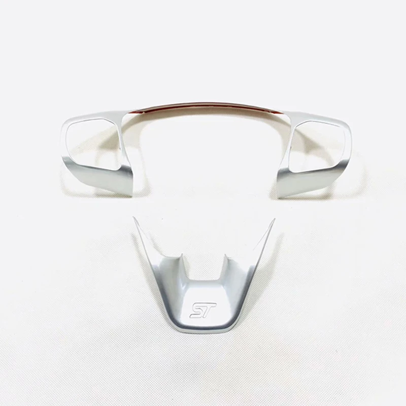 For-Ford-Focus-2019-ABS-Matte-and-Carbon-fibre-Car-Steering-wheel-Button-frame-Stickers-Cover (3)