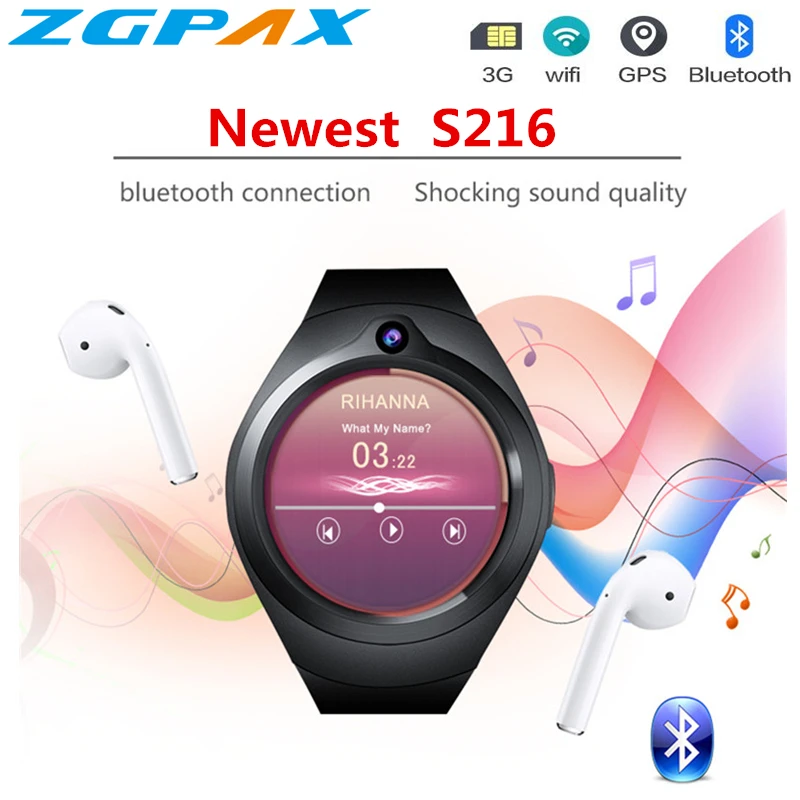 ZGPAX Smart watch S216 PK S99C Android 5.1 Heart Rate relogios support Bluetooth WiFi GPS smartwatch MP3 player for Android iOS
ZGPAX Smart watch S216 PK S99C Android 5.1 Heart Rate relogios support Bluetooth WiFi GPS smartwatch MP3 player for Android iOS