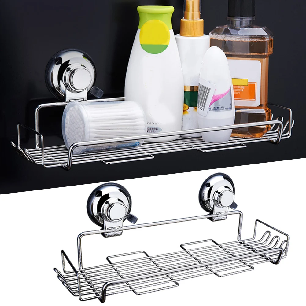 Stainless Steel Bathroom Supplies No Drilling Wall-mounted Multifunctional Suction Cup Storage Rack Strong Load Capacity Shelf
Stainless Steel Bathroom Supplies No Drilling Wall-mounted Multifunctional Suction Cup Storage Rack Strong Load Capacity Shelf