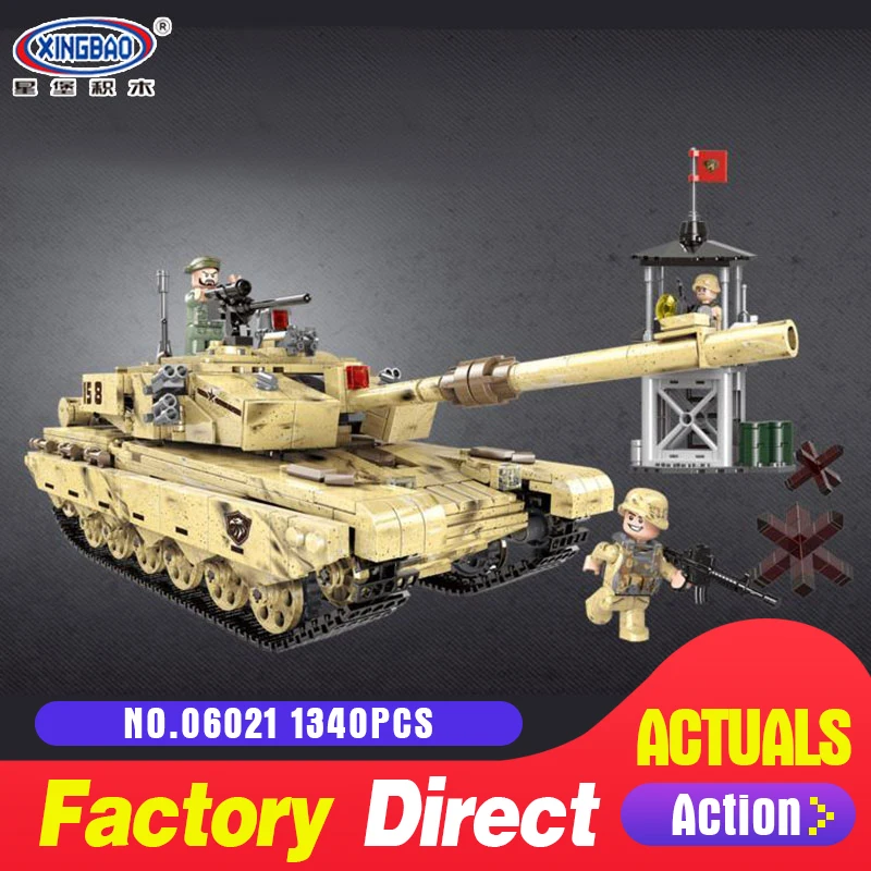 XINGBAO 06021 1340PCS Military Series The 99 Tank Set Blocks Bricks Building Educational Toys Model Gifts Funny DIY For Kids
XINGBAO 06021 1340PCS Military Series The 99 Tank Set Blocks Bricks Building Educational Toys Model Gifts Funny DIY For Kids
