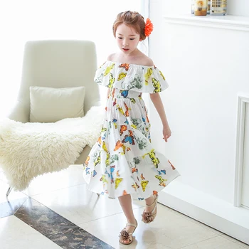 Summber Children Girls dresses big girl butterfly print off-shoulder bohemian beach dress 4 6 8 10 12 14 years Kids Girl Clothes
Summber Children Girls dresses big girl butterfly print off-shoulder bohemian beach dress 4 6 8 10 12 14 years Kids Girl Clothes