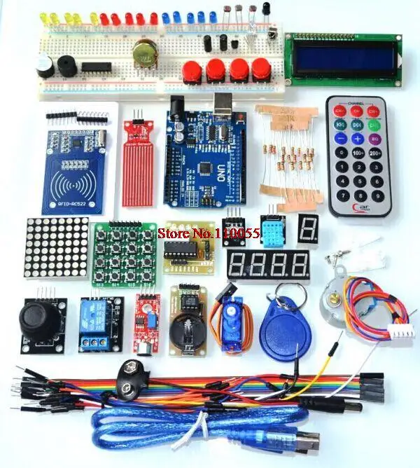 Upgraded Advanced Version Starter Kit the RFID learn Suite Kit LCD 1602 for UNO R3
Upgraded Advanced Version Starter Kit the RFID learn Suite Kit LCD 1602 for UNO R3
