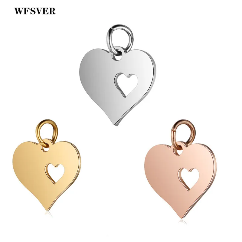 WFSVER 5pcs/set 13*16mm Heart Charms Gold Rose Gold Silver Color Stainless Steel Heart Pendant Charms For Diy Jewelry Making
WFSVER 5pcs/set 13*16mm Heart Charms Gold Rose Gold Silver Color Stainless Steel Heart Pendant Charms For Diy Jewelry Making