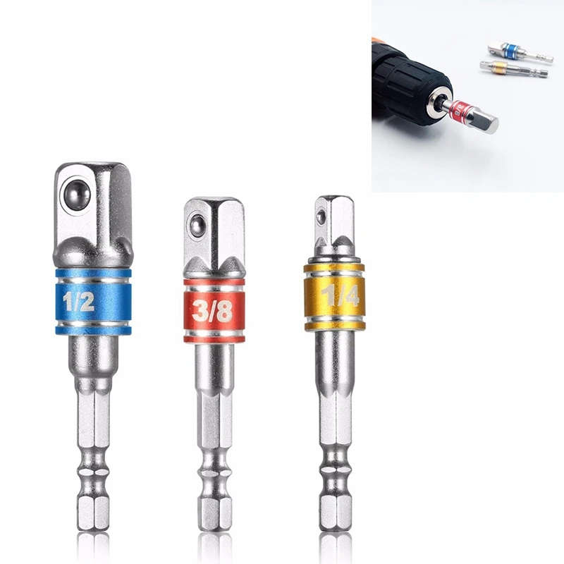 1Set/3pcs Hex Drill Power Bit Socket Drive Adaptor Exension 1/4" 3/8" 1/2" Socket Bit Adaptor Hex Shank With Fixed Collar Ring
1Set/3pcs Hex Drill Power Bit Socket Drive Adaptor Exension 1/4" 3/8" 1/2" Socket Bit Adaptor Hex Shank With Fixed Collar Ring