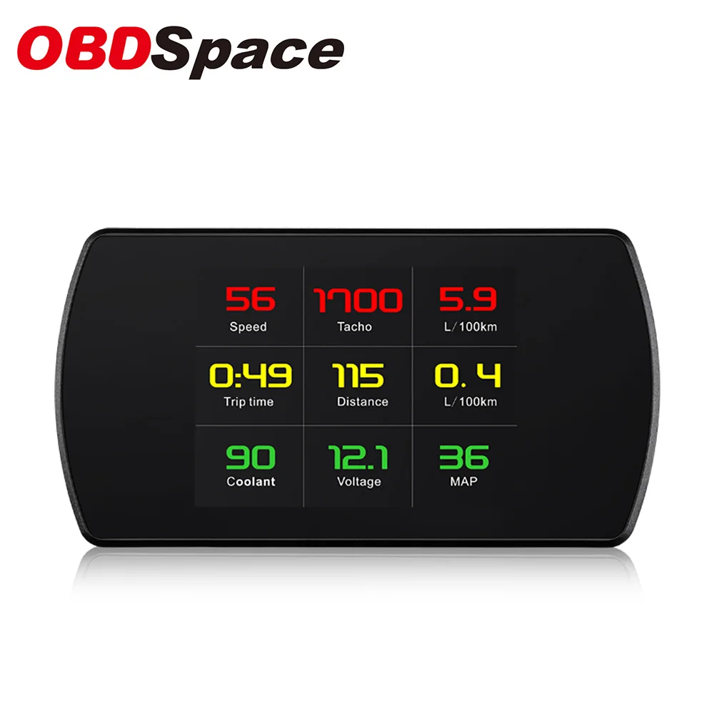 OBDSPACE P12 OBD2 Head Up Display On-board Digital Computer Smart HUD Speedometer Voltage Fuel Consumption Alarm OBDII Display
OBDSPACE P12 OBD2 Head Up Display On-board Digital Computer Smart HUD Speedometer Voltage Fuel Consumption Alarm OBDII Display