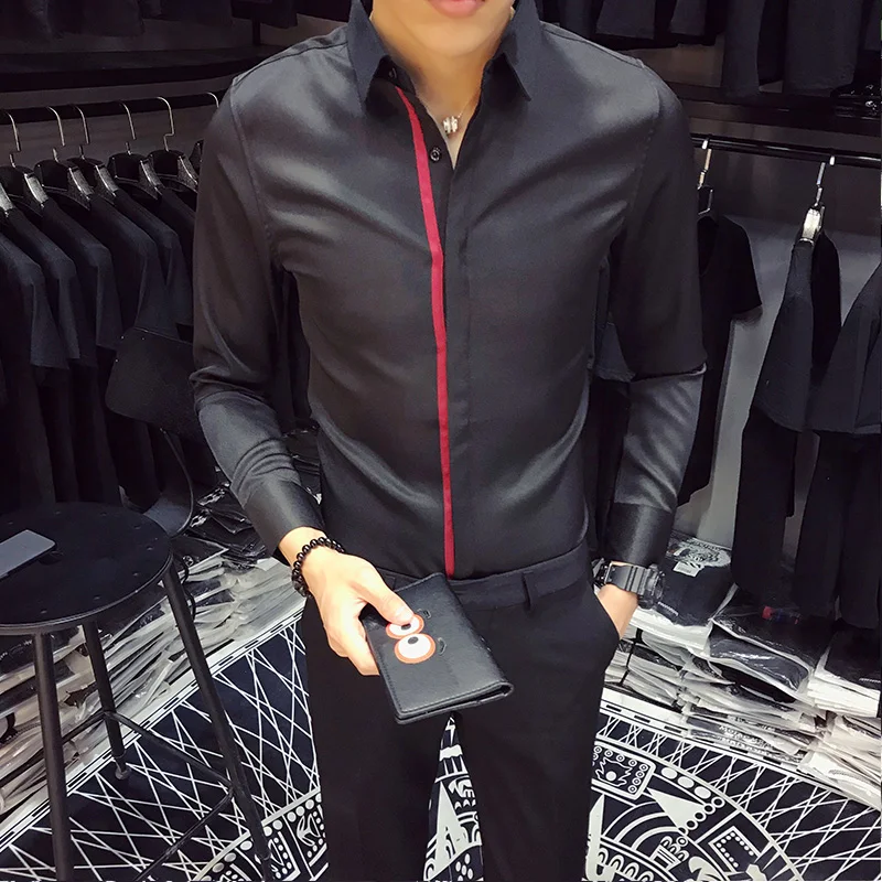 Plus Size Top Quality Shirt Men Brand New Slim Fit Casual Tuxedo Long Sleeve Business Formal Wear Dress Shirts Mens Clothes 2018
Plus Size Top Quality Shirt Men Brand New Slim Fit Casual Tuxedo Long Sleeve Business Formal Wear Dress Shirts Mens Clothes 2018