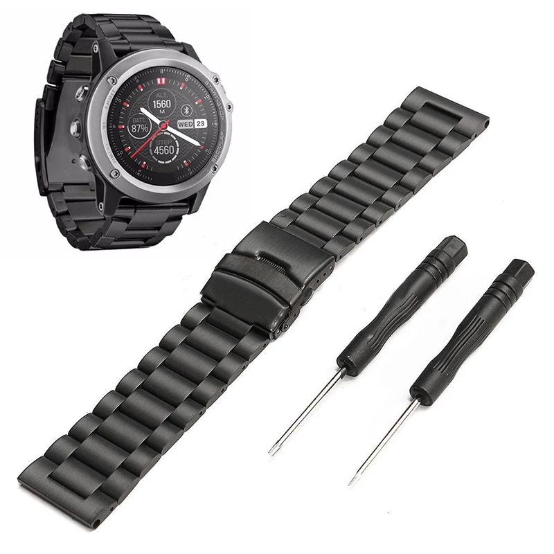 New Sports Safety Stainless Steel Wristband Replacement Wrist Support Band Strap with Tools for Garmin Fenix 3 / 3 HR Bracelet
New Sports Safety Stainless Steel Wristband Replacement Wrist Support Band Strap with Tools for Garmin Fenix 3 / 3 HR Bracelet