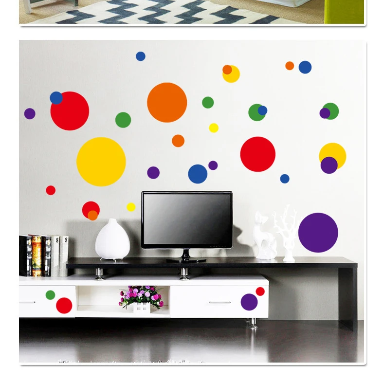 Colored Circles Wall Sticker Colored Circles Wall Sticker