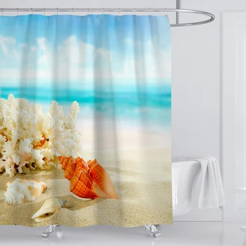 Eco-friendly Beach Conch Starfish Shell Shower Curtain High Quality Washable Bath Decoration Waterproof Shower Curtains
Eco-friendly Beach Conch Starfish Shell Shower Curtain High Quality Washable Bath Decoration Waterproof Shower Curtains
