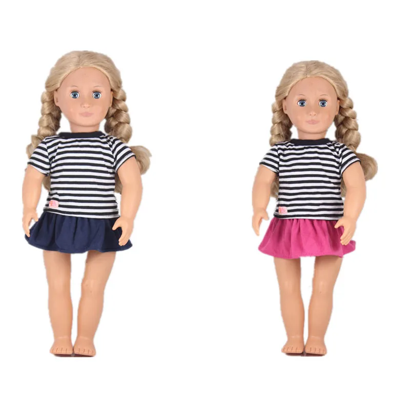 18 inch Doll Clothes Black And White Stripe Tshirt +Skirts Girl Doll Clothes For 18 Inch Girl Doll Best Gift For Children
18 inch Doll Clothes Black And White Stripe Tshirt +Skirts Girl Doll Clothes For 18 Inch Girl Doll Best Gift For Children