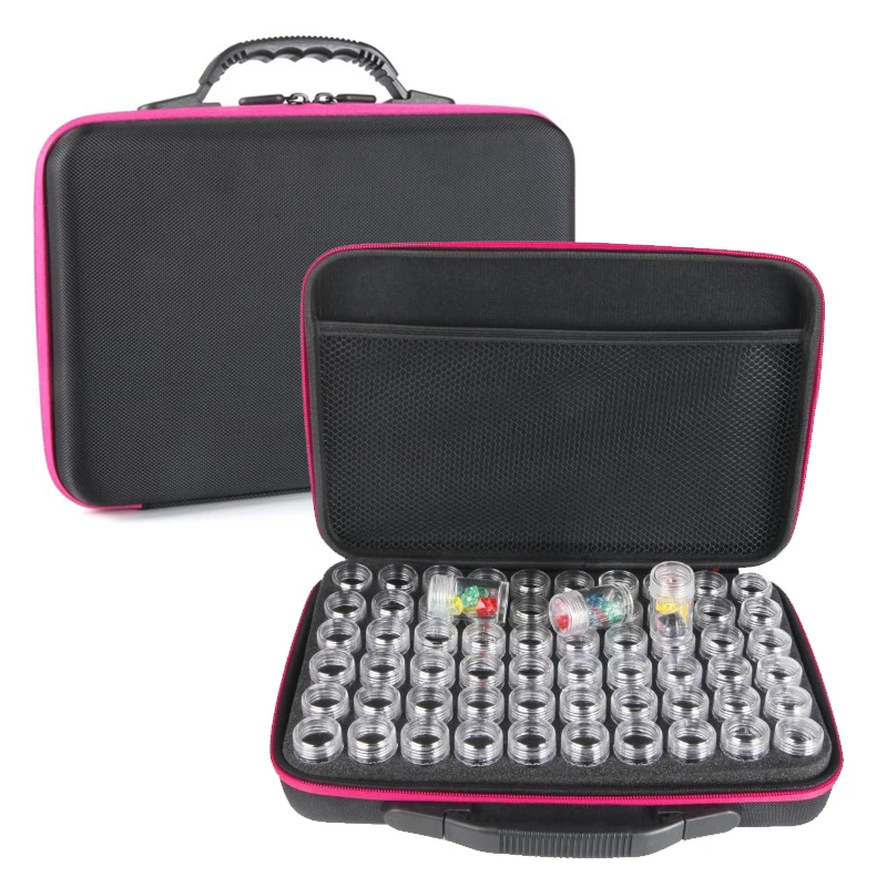 60 Bottles Diamond Painting Cross Stitch Storage Box Beads Container Carry Case Diamond Embroidery Hand Bag Zipper Shockproof
60 Bottles Diamond Painting Cross Stitch Storage Box Beads Container Carry Case Diamond Embroidery Hand Bag Zipper Shockproof