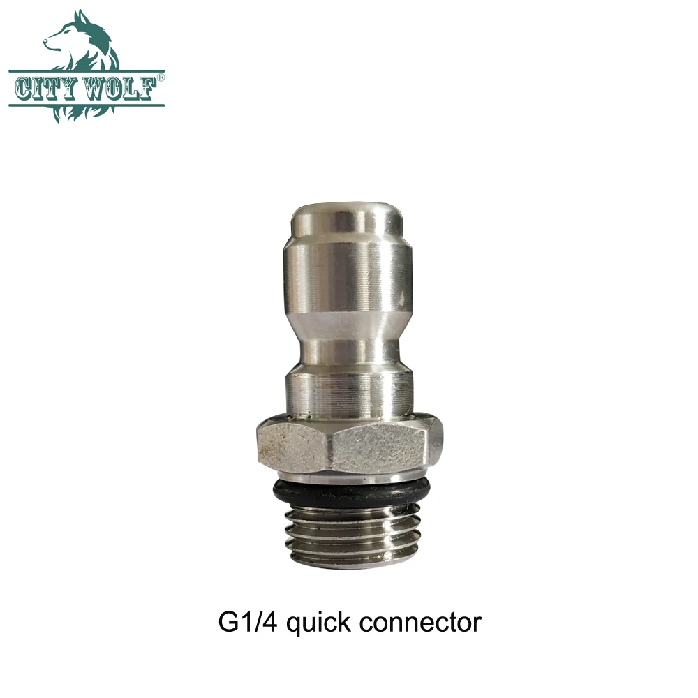 City Wolf high pressure washer G1/4 quick release adapter foam cannon snow foam lance stainless steel adaptor car washer
City Wolf high pressure washer G1/4 quick release adapter foam cannon snow foam lance stainless steel adaptor car washer