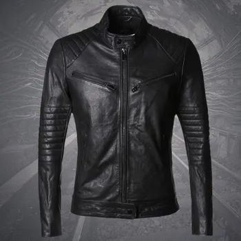 Italy Design High Quality Sheepskin Genuine Leather Mens Punk Jackets Stand Collar Slim Fit Rock Motorcycle Biker Outwear Coat
Italy Design High Quality Sheepskin Genuine Leather Mens Punk Jackets Stand Collar Slim Fit Rock Motorcycle Biker Outwear Coat
