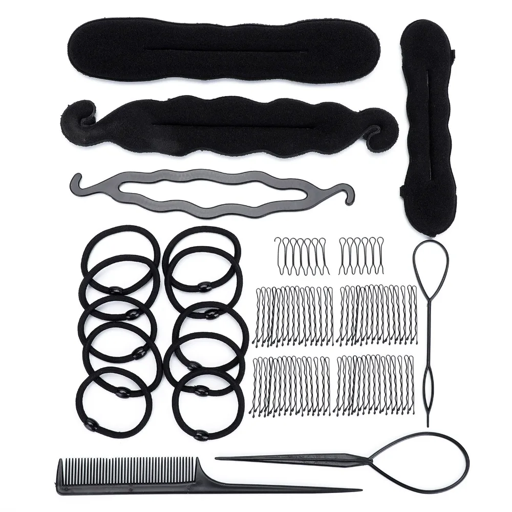 1 Set Hair Accessories Braider Headbands Donut Hair Clips for Women Rubber Bands Gum Elastic Hair Ring Bun Makers Hairpins
1 Set Hair Accessories Braider Headbands Donut Hair Clips for Women Rubber Bands Gum Elastic Hair Ring Bun Makers Hairpins