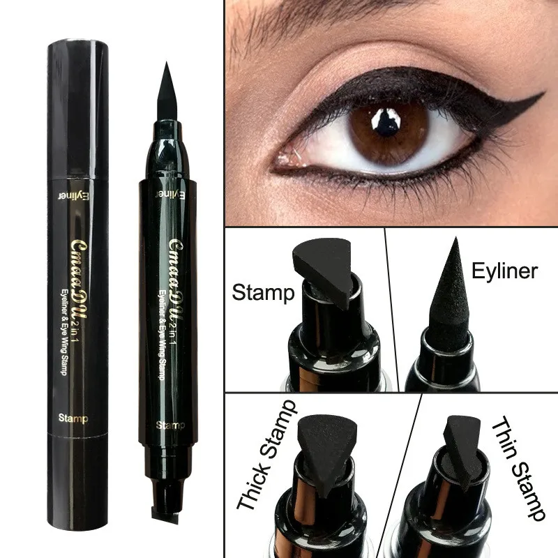 Cmaadu Brand Double Head Mark Seal Pen Black Liquid Eyeliner Pencil Super Cat Style Stamp Eyeliner Point Tattoo For Make Up Tool
Cmaadu Brand Double Head Mark Seal Pen Black Liquid Eyeliner Pencil Super Cat Style Stamp Eyeliner Point Tattoo For Make Up Tool
