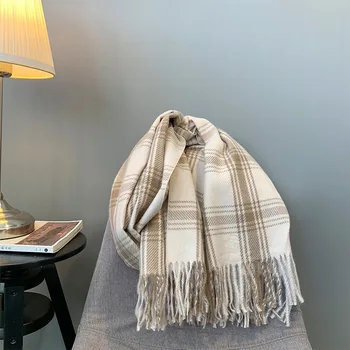 Fake Cashmere Plaid Women Scarves for Autumn Winter All-match Tassel Female Wraps Ultra Long Shawl Students Scarf
Fake Cashmere Plaid Women Scarves for Autumn Winter All-match Tassel Female Wraps Ultra Long Shawl Students Scarf