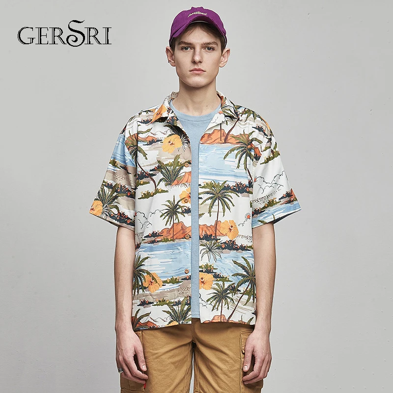 Gersri 2019 Summer Men Shirt Hawaiian Shirt Loose Holiday Tops For Male Fashion Casual Short Sleeve Camisa Hombre
Gersri 2019 Summer Men Shirt Hawaiian Shirt Loose Holiday Tops For Male Fashion Casual Short Sleeve Camisa Hombre