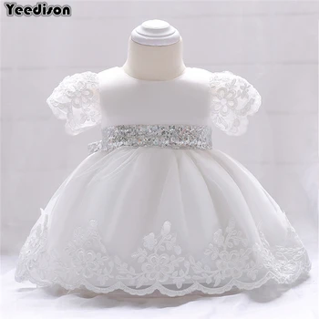 White Baby Girl Dress Newborn Christening Gowns Floral Sequins Infant Princess Wedding Dresses First Birthday Baby Party Clothes
White Baby Girl Dress Newborn Christening Gowns Floral Sequins Infant Princess Wedding Dresses First Birthday Baby Party Clothes