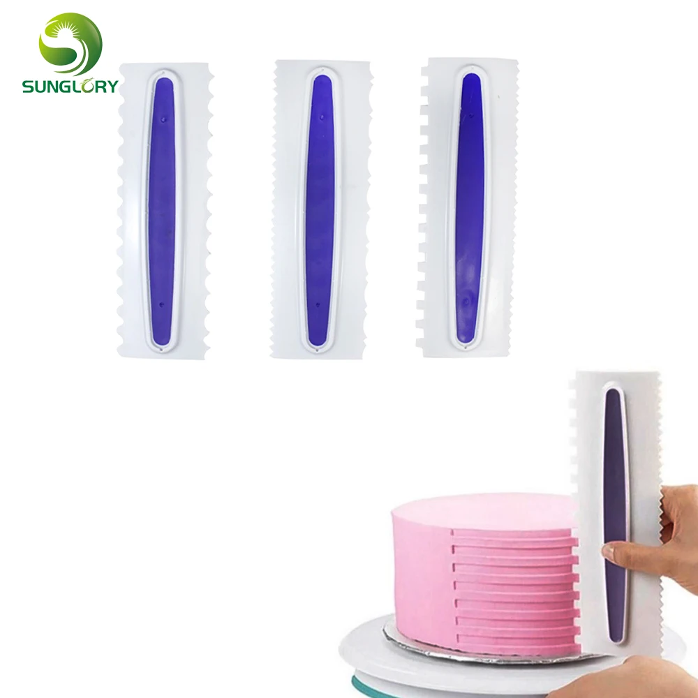 DIY 3PCS/SET Pastry Icing Comb Set Plastic Fondant Spatulas Cake Scraper Smoother Polisher Baking Tools For Cakes Bakeware Mold
DIY 3PCS/SET Pastry Icing Comb Set Plastic Fondant Spatulas Cake Scraper Smoother Polisher Baking Tools For Cakes Bakeware Mold
