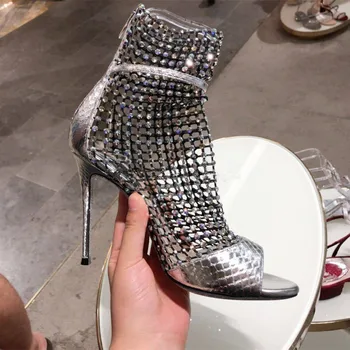 High Heel Gladiator Shoes Bota Motociclista Crystal Sandalias Botin Mujer Chaussures Femme Mesh Peep Toe Shoes Woman Ankle Boots
High Heel Gladiator Shoes Bota Motociclista Crystal Sandalias Botin Mujer Chaussures Femme Mesh Peep Toe Shoes Woman Ankle Boots