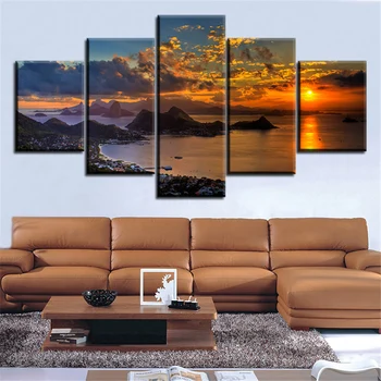 5 pc Set Sunset-at-Rio-de-Janeiro_ultra_HD NO FRAME Oil Painting Canvas Prints Wall Art Pictures For Living Room Decorations
5 pc Set Sunset-at-Rio-de-Janeiro_ultra_HD NO FRAME Oil Painting Canvas Prints Wall Art Pictures For Living Room Decorations