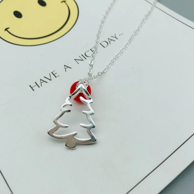 Fresh Christmas Tree Gift 925 Sterling Silver Clavicle Chain Korea Literary Temperament Personality Female Necklace SNE288
Fresh Christmas Tree Gift 925 Sterling Silver Clavicle Chain Korea Literary Temperament Personality Female Necklace SNE288