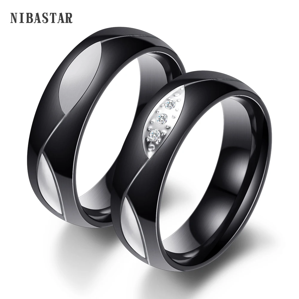 New Couple Rings 316L Stainless Steel Engagement Black Wedding Jewelry For Lover's Jewelry AAA CZ Rings Wedding Bands
New Couple Rings 316L Stainless Steel Engagement Black Wedding Jewelry For Lover's Jewelry AAA CZ Rings Wedding Bands