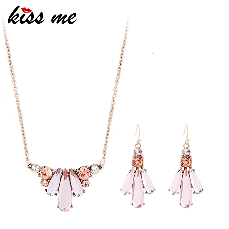KISS ME Simple Jewelry Sets Pink Clear Acrylic Geometric Pendant Necklace Women Dangle Earrings Accessories Set
KISS ME Simple Jewelry Sets Pink Clear Acrylic Geometric Pendant Necklace Women Dangle Earrings Accessories Set