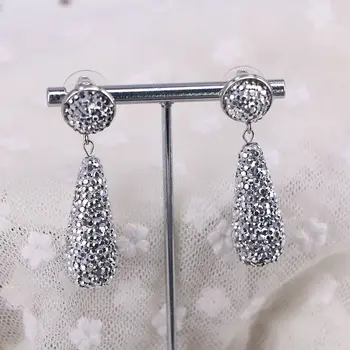 3Pairs Silver color white rhinestone crystal pave drop earring, teardrop dangle earring jewelry for women ZYZ160-8656
3Pairs Silver color white rhinestone crystal pave drop earring, teardrop dangle earring jewelry for women ZYZ160-8656
